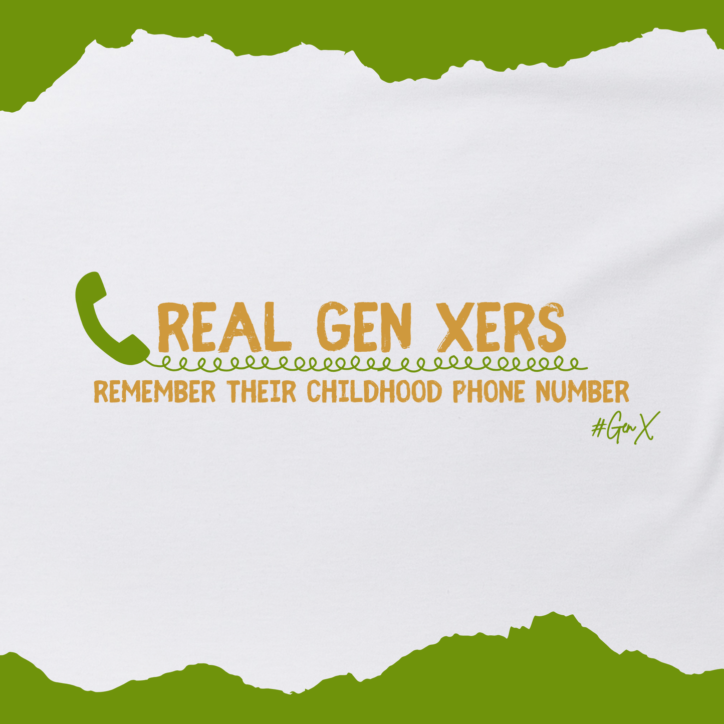 Closeup Real Gen Xers Remember Childhood Phone Number yellow text green phoen